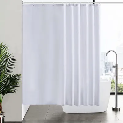 Immagine prodotto di Tenda da doccia antimuffa 240x180cm Bianco Poliestere Antibatterico Idrorepellente 16 ganci