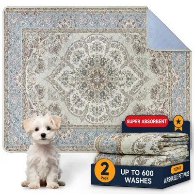 Produktbild von Elzusha – Extra große, waschbare Urinmatten für Hunde, 122x92 cm – Wiederverwendbare Hundepads (2 Stück)