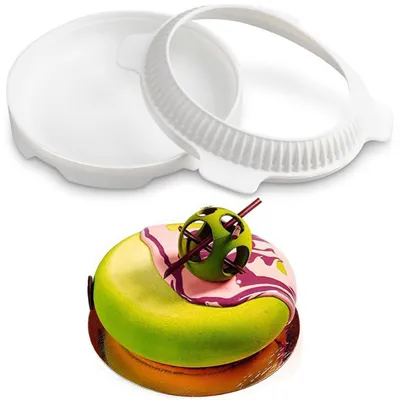 Obrázek produktu pro Silikonová kulatá forma na pečení, průměr 20 cm, s nepřilnavým povrchem, flexibilní, vhodná do trouby, mikrovlnné trouby a fritézy