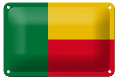 Produktbild von Blechschild Flagge Benins 18x12cm Flag of Benin