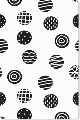 Produktbild von MuchoWow® Mauspad Mousepad Muster - Punkte - Schwarz und Weiß 18x27 cm - Mousepads - Maus Mat - Pad - Mausunterlage