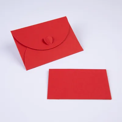 Produktbild von 50 x PresentFill® Karten + Mini-Umschlag aus 210 g/m² Recycling-Kraftpapier - Rubin Rot