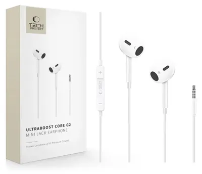 Produktbild von Tech-Protect Ultraboost Core G2 Mini Jack Kopfhörer - Weiß