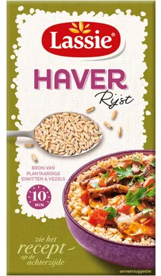 Immagine prodotto di Lassie Haverrijst 275 g – Riso pregiato all'avena, ricco di fibre, versatile