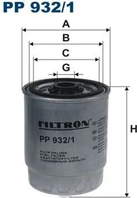 Produktbild von FILTRON KRAFTSTOFFFILTER Anschraubfilter PP 932/1