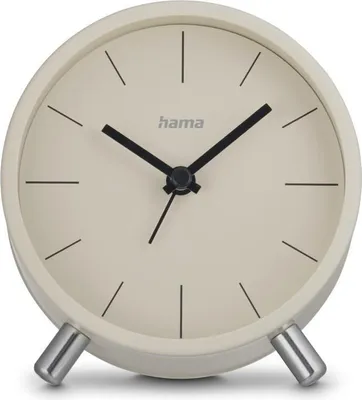 Zdjęcie produktu dla Hama Funkwecker Flores, analog, ohne Ticken, Grau/Beige (00222229)