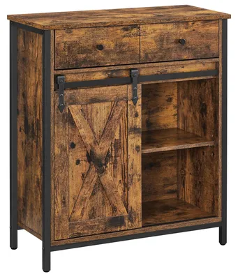 Obrázek produktu pro Komoda – 70 x 30 x 80 cm – se zásuvkou – s posuvnými dvířky – skříňka do obývacího pokoje – kávově hnědá