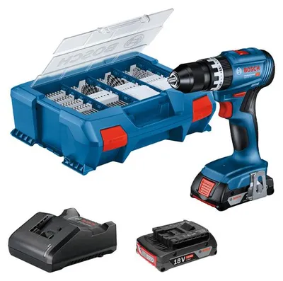Productafbeelding van Accuboormachine met slagfunctie GSB 18V-45, 2x accu GBA 18V 2.0Ah in een L-Case met Pick & Click systeem