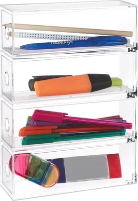 Produktbild von Transparker Organizer mit 4 Schubladen - Transparenter Acryl - Raumsparend und multifunktional