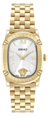 Produktbild von Versace VE1B01525 Greca Couture weiß gold silber Edelstahl Armband Uhr Damen