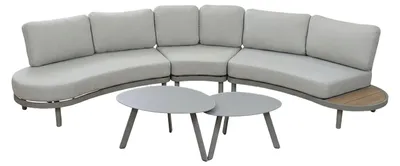 Produktbild von 5-teiliges Lounge-Set Bari | Beige & Camel | inkl. 2 Secli Beistelltische