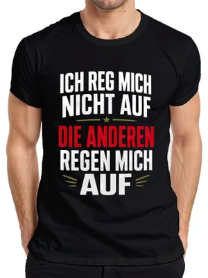 Productafbeelding van Ik raak niet opgewonden. Anderen wel. Statement T-shirt voor heren, zwart, maat L