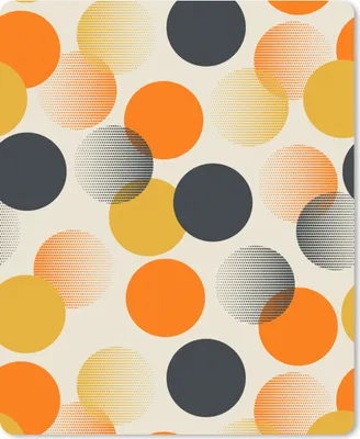 Produktbild von MuchoWow® Mauspad Mousepad Tupfen - Design - Retro - Orange 30x40 cm - Mousepads - Maus Mat - Pad - Mausunterlage - Mausmatten
