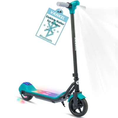 Produktbild von Elektro-Kinderroller ab 6 Jahre, 6,5'' E-Scooter für Kinder, max.10km, Bluetooth-Funktion 14km/h, Cityroller kinder, Bunte Leuchten, LED Display