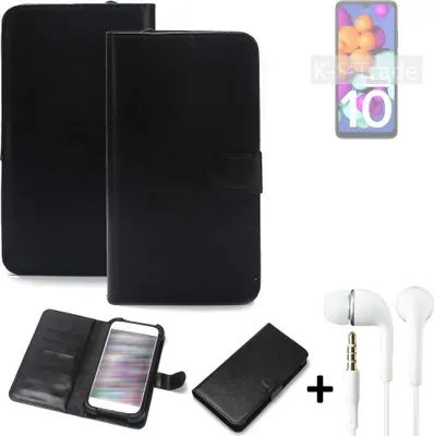 Produktbild von K-S-Trade Wallet Case Handyhülle kompatibel mit Xiaomi Redmi 10 India Schutzhülle Flip cover Flipstyle Tasche Hülle Flipcover Slim Bumper schwarz +