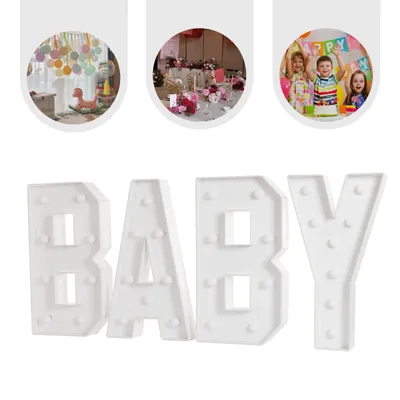 Produktbild von Leuchtbuchstaben LED Wohndekorationen Babybuchstaben Partydekoration