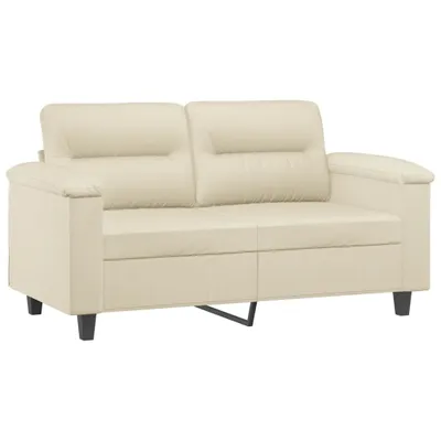 Produktbild von vidaXL 2-Sitzer-Sofa Creme 120 cm Kunstleder