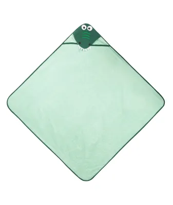 Produktbild von Sensillo - Baby-Handtuch mit Kapuze 100x100cm, Baby-Bademantel, Krokodil - Grün