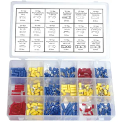 Produktbild von 350 x Kabelschuh Steckverbinder Presskabelschuh Flachstecker Stoßverbinder SET