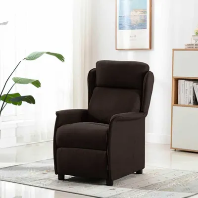 Image de vidaXL, chaise longue, marron foncé, polyester