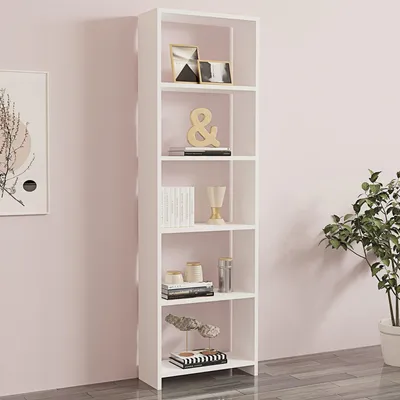 Immagine prodotto di Piubega - Libreria, 50x20x160h cm Bianco, 5 Ripiani