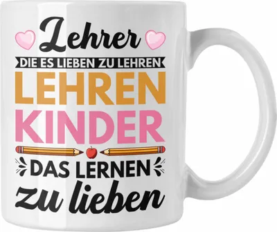 Produktbild von Trendation - Lehrer Abschiedsgeschenk Lehrerin Geschenk Tasse zum Abschied Klassenlehrerin Danke Geschenkidee (Weiß)