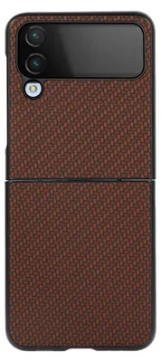 Obrázek produktu pro Pro Samsung Galaxy Z Flip4 5G Carbon Cases Pouzdro na mobilní telefon Brown Cover Case