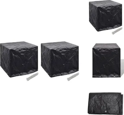 Immagine prodotto di vidaXL Coperchi per serbatoi d'acqua 2 pezzi 8 occhielli 116x100x120 cm - Coperchi di protezione per mobili da giardino