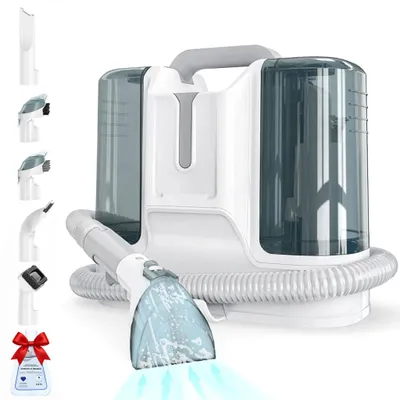 Produktbild von Polsterreiniger, Waschsauger mit Reinigungsmittel, Teppichreiniger für Teppiche Treppen Sofa Tiere, Polstermöbel Carpet Cleaner, Auto Sofa Reiniger