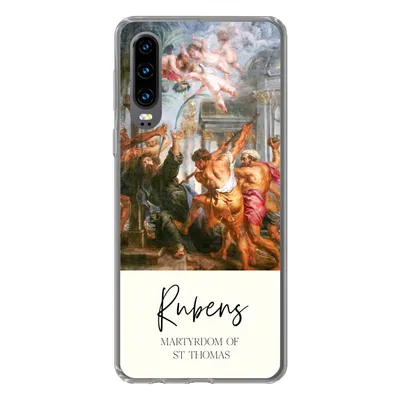 Produktbild von MuchoWow® Handyhülle Schutzhülle Hülle für Huawei P30 Barock - Kunst - Rubens Silikon Softcase Handy Hülle - Kartenbesitzer