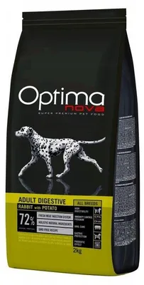 Obrázek produktu pro OPTIMANOVA Adult Digestive – suché krmivo pro dospělé králíky a psy, příchuť brambor – 2 kg