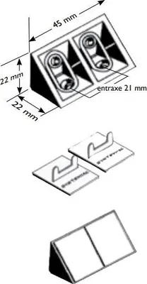 Produktbild von Klampe + Deckel 02C weiß PRUNIER - Box von 50 - STBS02C