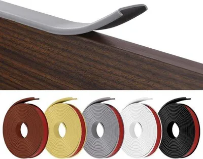 Image de Protection d'angle pour table, grise, souple, 16 mm, 5 m, adhésive