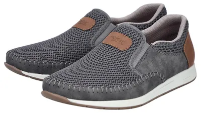 Produktbild von Rieker Herren Schlupfschuh Slipper mit Stretcheinsätzen 11954-45 Grey, Schuhgröße:40 EU
