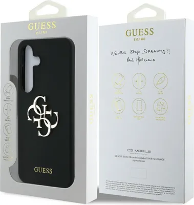 Immagine prodotto di Etui Guess Silicone Big 4G Logo Bottom Script Samsung Galaxy S25 Czarny