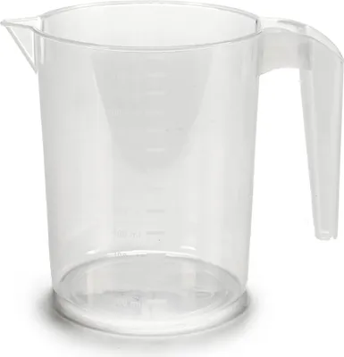 Produktbild von MESSBECHER 1300ml aus Kunststoff mit Skala Griff Ausgusslippe Messbehälter Messkanne Maßbecher 52