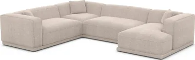 Produktbild von Strukturstoff U-Form XXL Wohnlandschaft Diora Beige Rechts