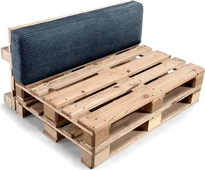 Obrázok produktu pre Vankúš z palety, vankúš na záhradnú pohovku, vankúš na sedenie, PFL (operadlo 120x40, tmavomodrá)