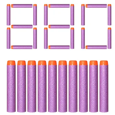 Zdjęcie produktu dla 880 strzałek do Nerf Elite 2.0, pociski uzupełniające do strzałek 7,2 cm, zapasowe strzałki z amunicją piankową do Nerf Hasbro Fortnite, kolor: fioletowy