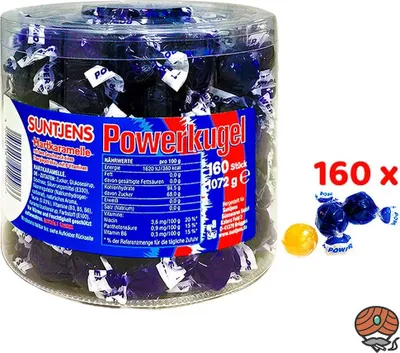 Produktbild von Suntjens Power Kugel Energie Bonbons 160 Stück, 1072 g Dose