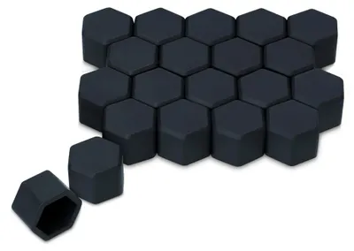 Produktbild von kwmobile 20x Abdeckung für 19 mm Radmuttern Auto Rad Schraube - Radschrauben Cover - Mutter Kappen in Schwarz