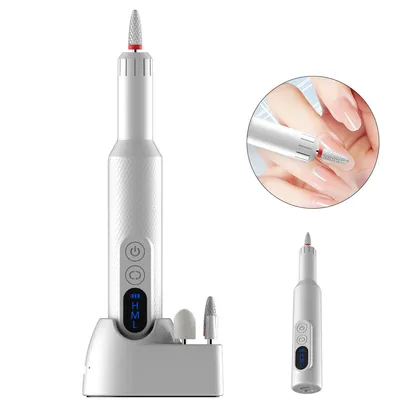 Produktbild von Maniküre-Sets, Elektrische Nagelfräser, 18000 RPM, 3 Geschwindigkeitsstufen, Leise & Staubgeschützt, für Maniküre und Pediküre