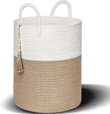 Zdjęcie produktu dla Tkany kosz na pranie 38 x 50 cm, 58 l, na ubrania i koce, do salonu