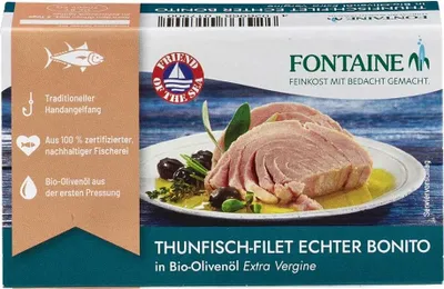 Immagine prodotto di Filetto di tonno skipjack - olio d'oliva 120g