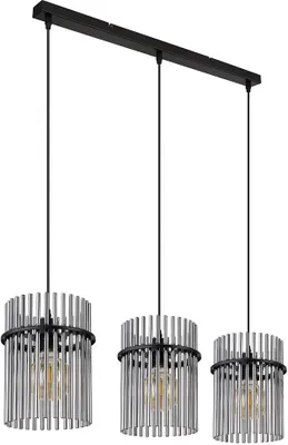 Produktbild von Hängeleuchte, Metall, Glas, rauchfarben, 3 Flammig, H 140 cm