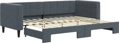 Produktbild von Tagesbett Ausziehbar Dunkelgrau 80x200 cm Samt