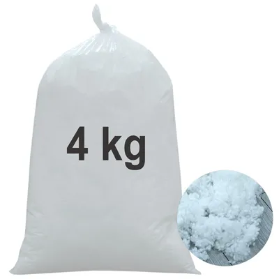 Produktbild von Füllwatte waschbar 4kg 200 Liter | Kissenfüllung Polyester Faserbällchen 95°C Kochwäsche, Füllmaterial Kuscheltiere, Stopfwatte, Bastelwatte