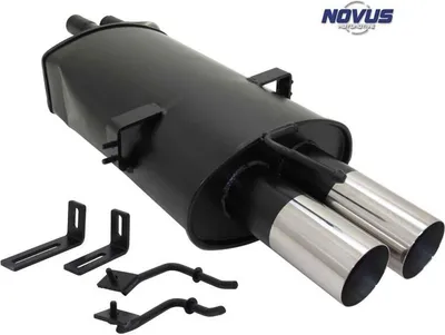 Obrázek produktu pro Novus sportovní výfuk BMW E46 320 325 330 zadní tlumič 2x76 nerezová ocel