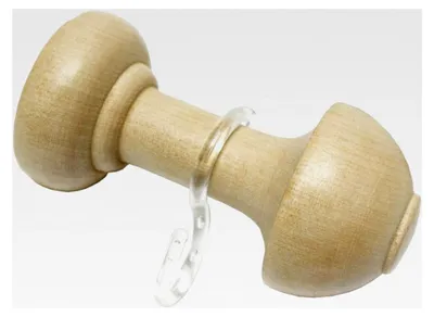 Produktbild von Schalhalter aus Holz mit Haken, Natur, Länge: 8 cm