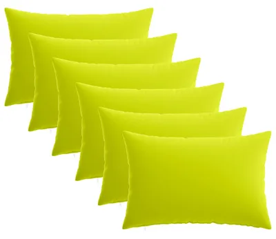 Zdjęcie produktu dla Pokrowce na poduszki vidaXL, 6 sztuk, kolor: jasny zielony, wymiary: 50 x 75 cm, materiał: poliester